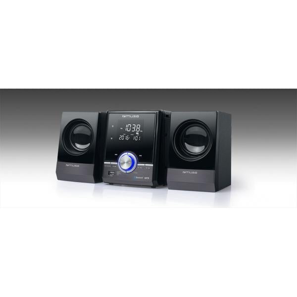 Muse M-38 Bt Black / Microcadena 20w Con Altavoces