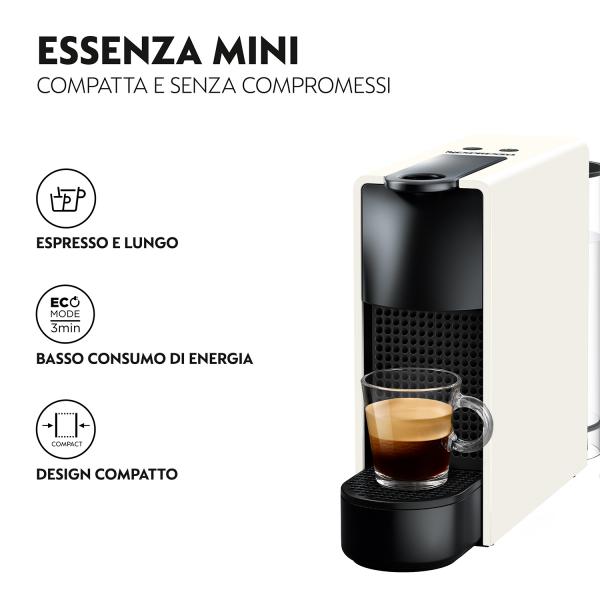 Krups Essenza Mini XN1101 Manual 1310 W 0,6 L Negro, Blanco - Cafetera