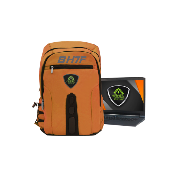 MOCHILA GAMING KEEP OUT BK7 FULL ORANGE PARA PORTATILES 15,6" CON MULTIPLES BOLSILLOS
