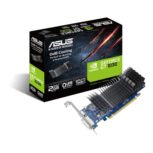 Vga Asus Gt 1030 2g (perfil Bajo) Hdmi Dvi Fhd 1506 Mhz Memory 6008 Mhz 64bit, Sin Ventilad