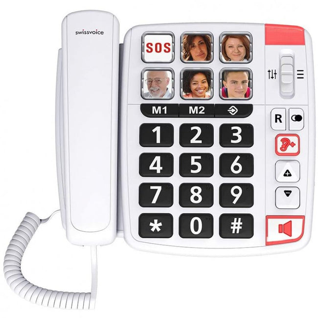 Teléfono Fijo Senior Con Cable Xtra1110 Blanco Swissvoice Hover Image