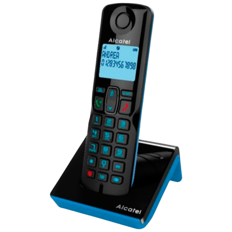 Teléfono Fijo Inalambrico Alcatel S280 Ewe Black - Blue