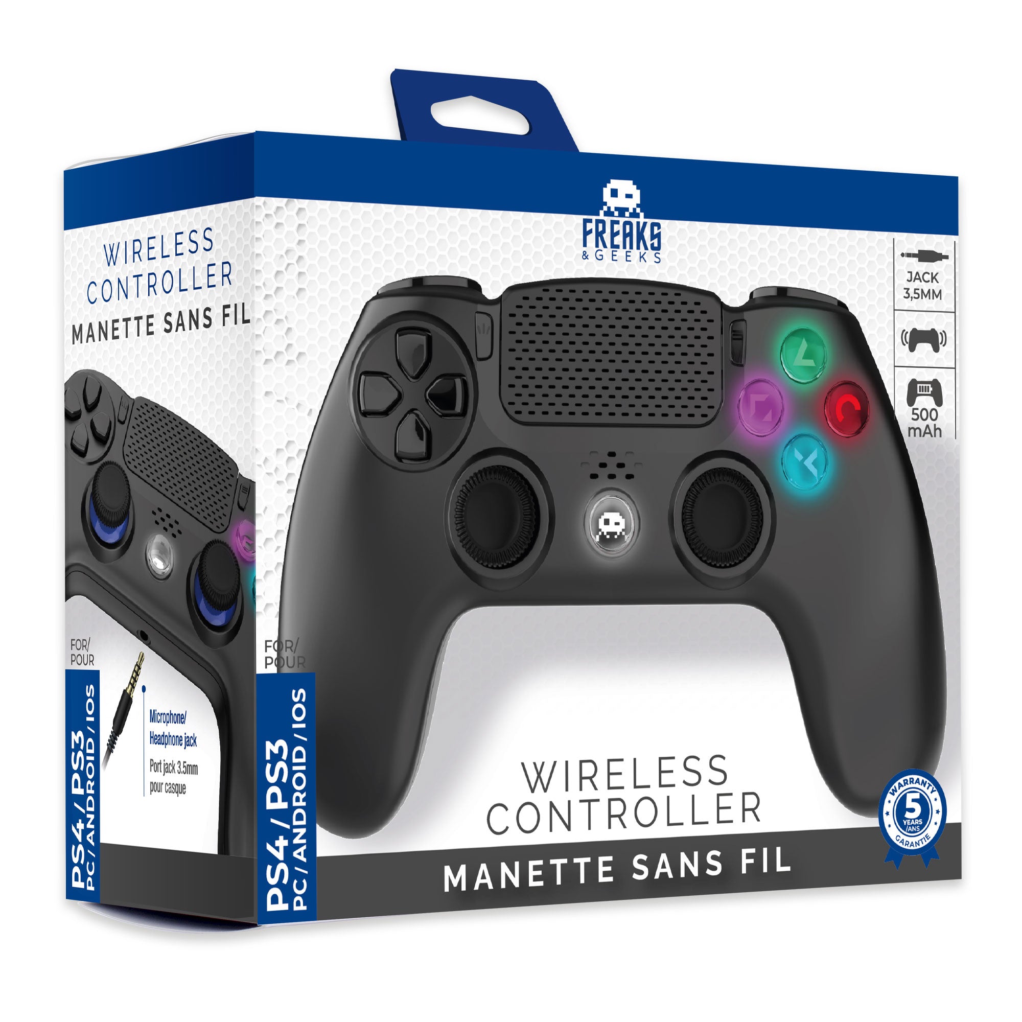 Mando Bluetooth LED Negro Freaks & Geeks Ps4 PS4 (accesorios)