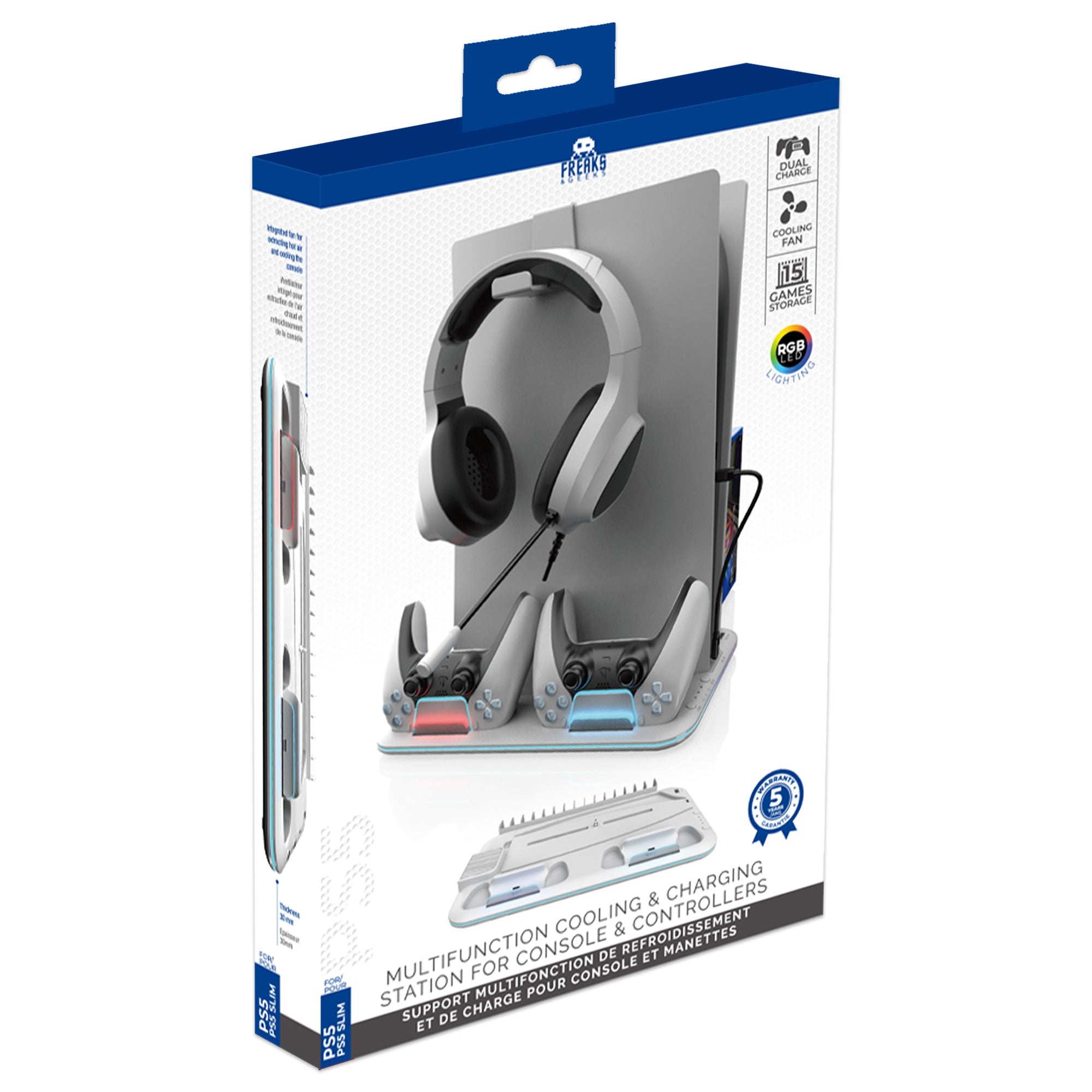 Estacion de Carga y RGB Ventilada Freeks & Geeks PS5/PS5 Sli PS5 (accesorios)
