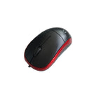 Raton óptico Usb L-Link Negro-Rojo / 1.200 Dpi / Ambidiestro / LL-2080-R