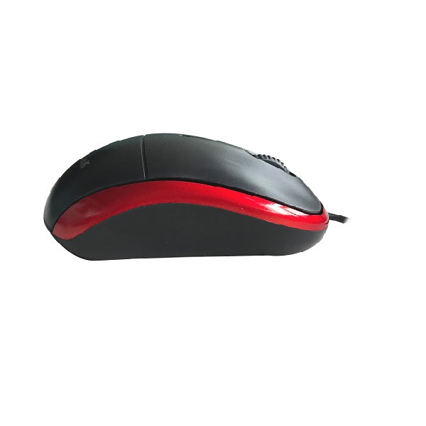 Raton óptico Usb L-Link Negro-Rojo / 1.200 Dpi / Ambidiestro / LL-2080-R