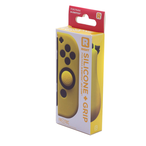 Funda de silicona Fr-tec Silicone + Grip For Joy-con Derecho (let) Amarillo Main Image