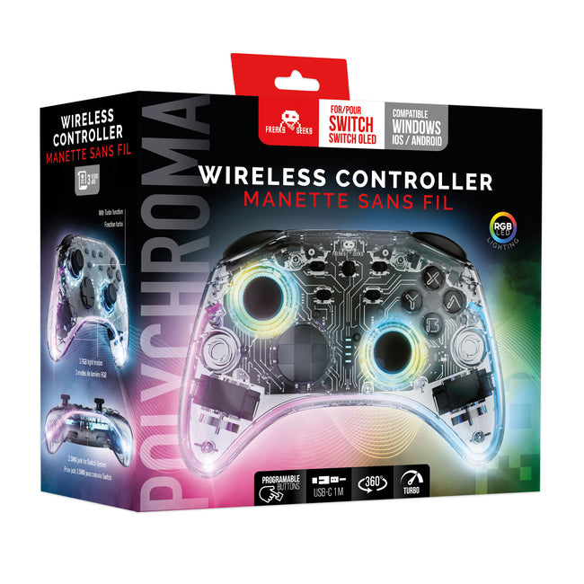 Wireless Controller Transparente con LED Freaks & Geeks Swit NINTENDO SWITCH (Accesorios) Hover Image