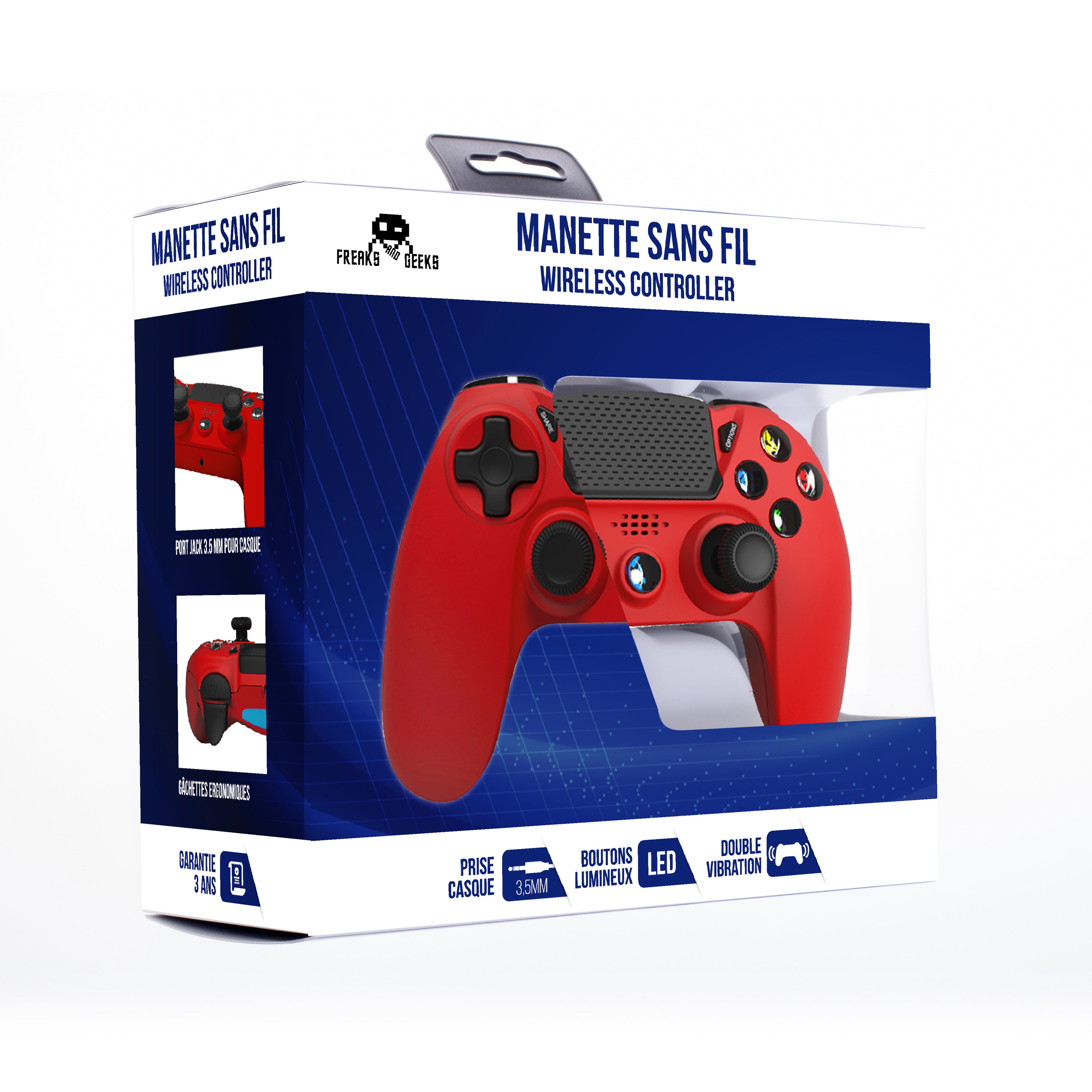Mando Bluetooth Rojo Freaks & Geeks Ps4 PS4 (accesorios)