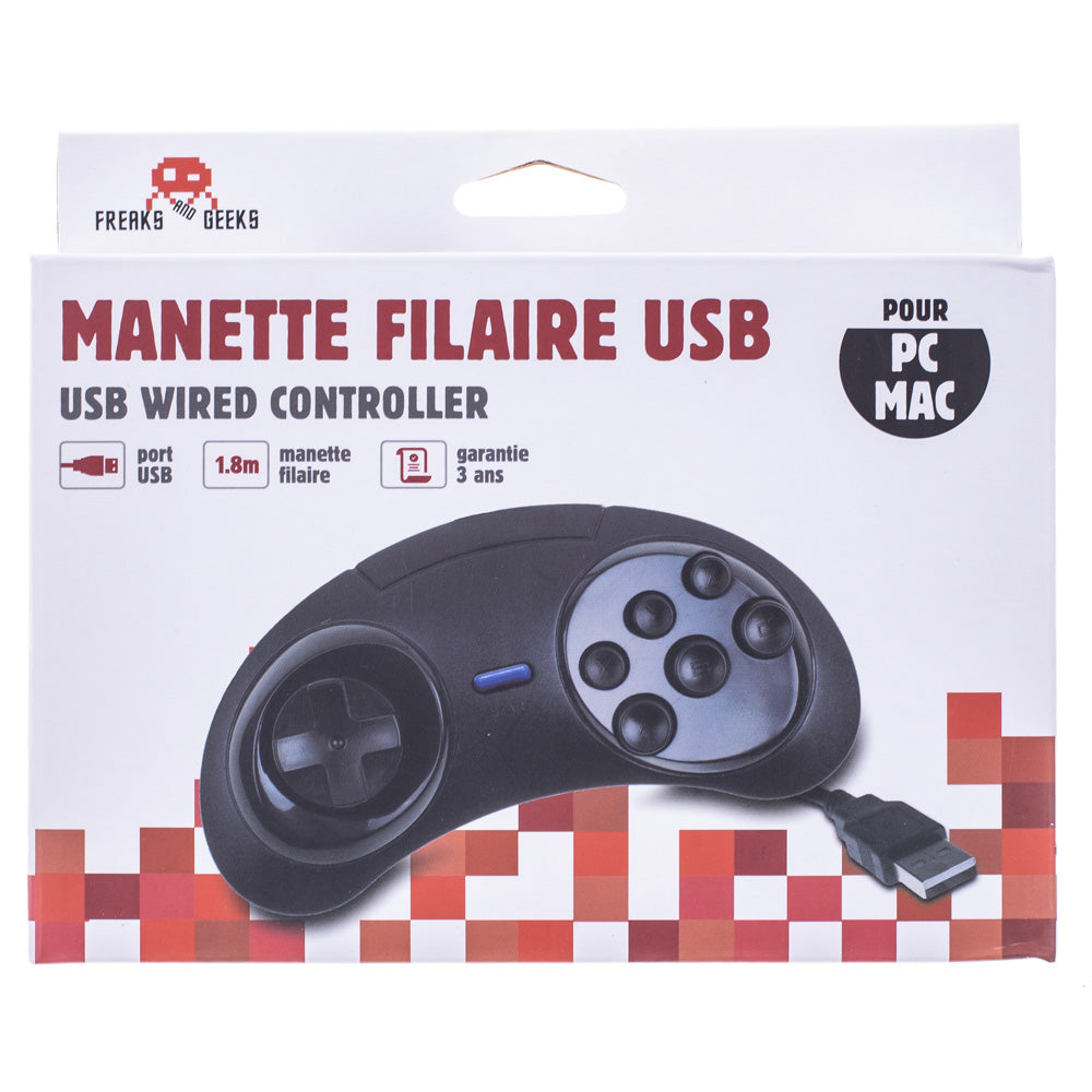 Mando Usb Forma Megadrive 6 Botones Para Pc/Mac