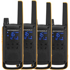 Motorola Talkabout T82 Extreme Quad Pack de 4 Negro/naranja - Walkie Talkie