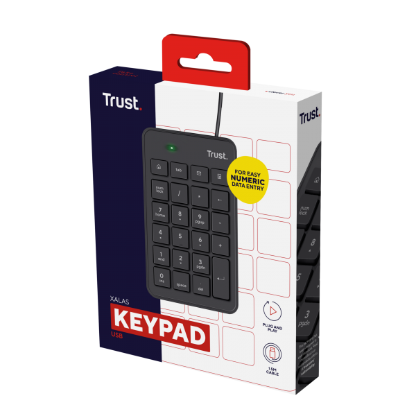 Teclado Numerico Usb Trust Xalas 23 Valido Para Diestros Y
