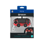 Accesorio Nacon Wired Illuminated Compact Controller Red Oficial Playstation 4 PS4