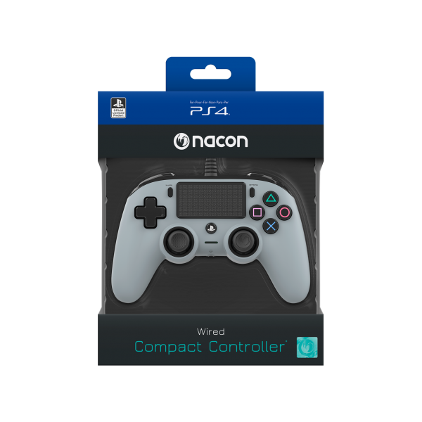 Accesorio Nacon Wired Compact Controller Grey Oficial (gris) Playstation 4 PS4