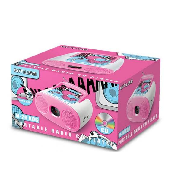 Muse M-20 Kdg Rosa / Radio Cd Portátil