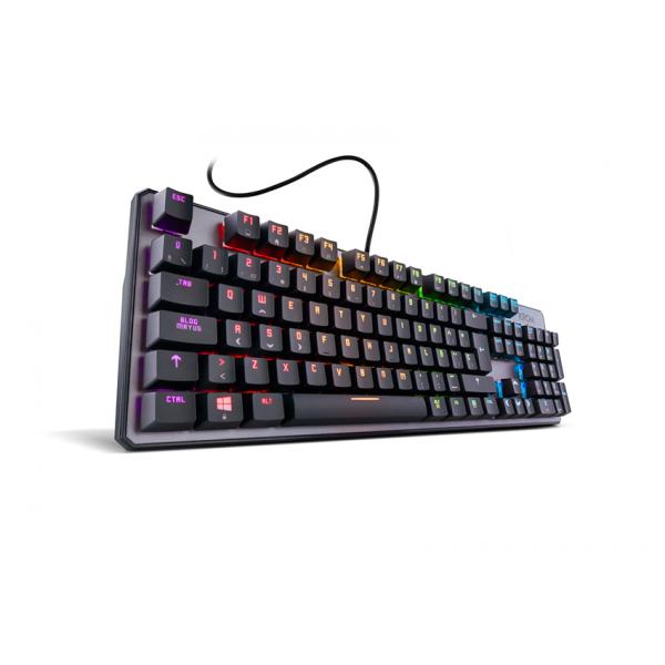 Teclado Gaming Mecánico con Cable KROM Kernel - USB  Cable 180cm  RGB  Negro