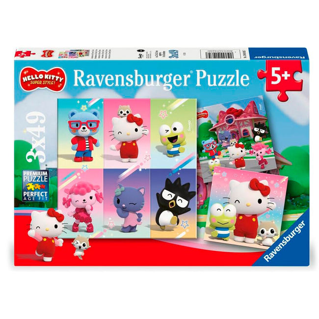 Puzzle Hello Kitty - Hello Kitty And Friends 3X49Pzs Hover Image