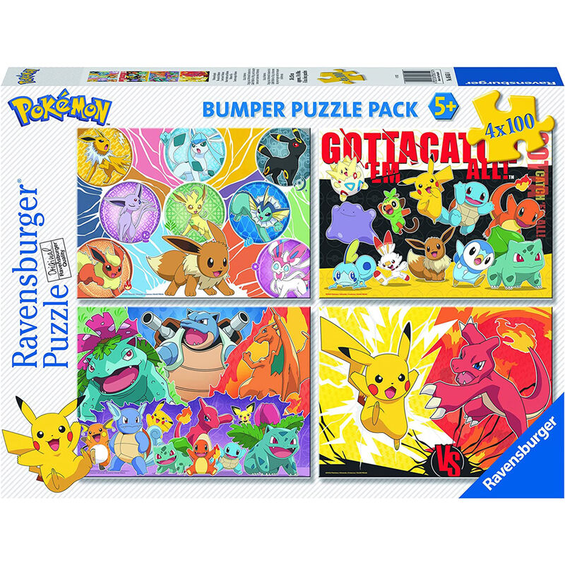 Puzzle Pokemon 4X100Pzs