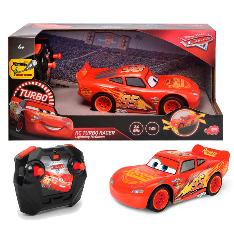 Coche Radio Control Rayo Mcqueen Cars Disney Pixar 1:24