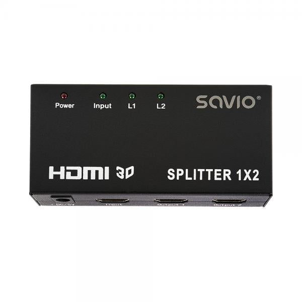 Splitter 1x2 Hdmi Full Hd 3d Savio Cl-42 Negro Hover Image