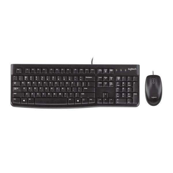 Teclado Y Mouse Logitech Mk120 Con Cable Usb P/n:920-002550 Hover Image