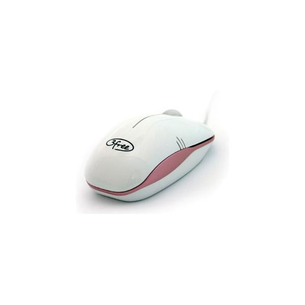 MOUSE 3FREE MCM101/WP DISEO BLANCO ROSA