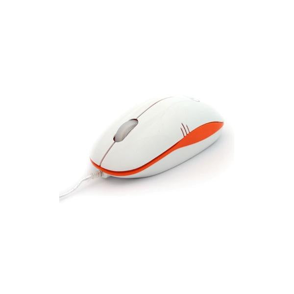 Mouse 3free Mcm101/wo Diseo Blanco Naranja