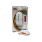 Mouse 3free Mcm101/wo Diseo Blanco Naranja