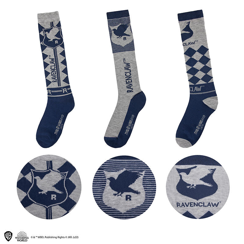 Set 3 Calcetines Caa Alta Ravenclaw T. 35/45