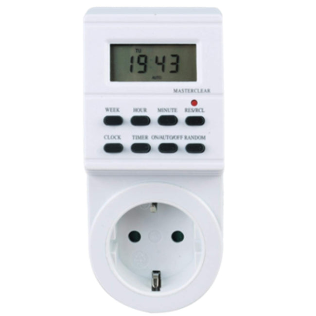 Programador Silver Electronic Digital - Semanal - 3600w - 250v - 16a - 50hz - Ip 20 - Ajustable Multifuncion Hover Image
