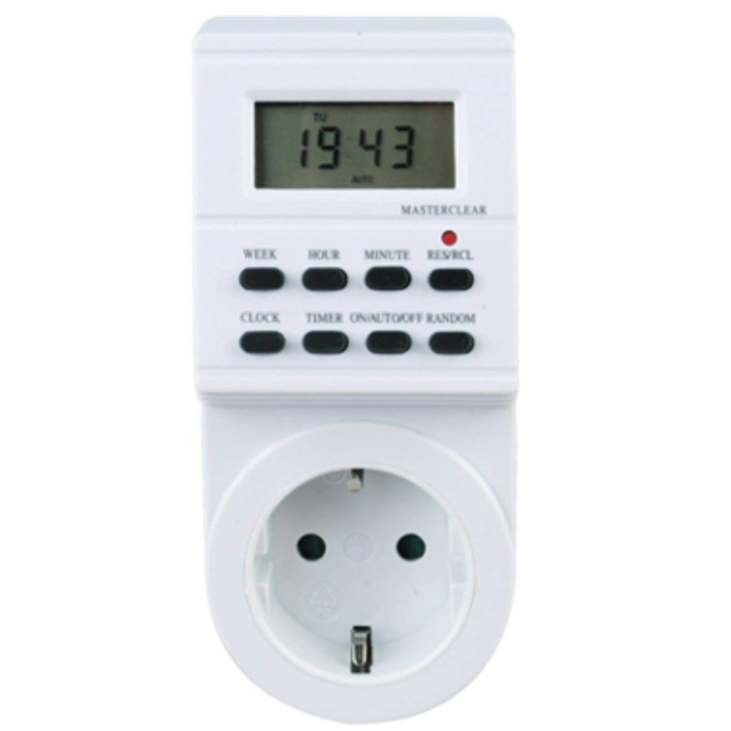 Programador Silver Electronic Digital - Semanal - 3600w - 250v - 16a - 50hz - Ip 20 - Ajustable Multifuncion