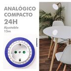 Programador Silver Electronic Analógico - 24 Horas - 3600w - 250v - 16a - 50hz - Ip 20 - Ajustable 15 Minutos - 24h