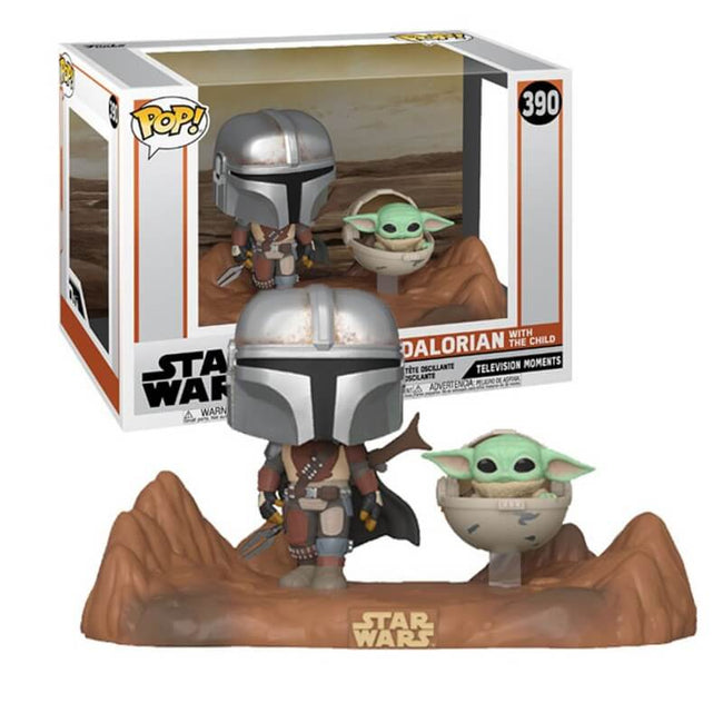 Funko Pop Star Wars The Mandalorian The Mandalorian & Baby Yoda Hover Image