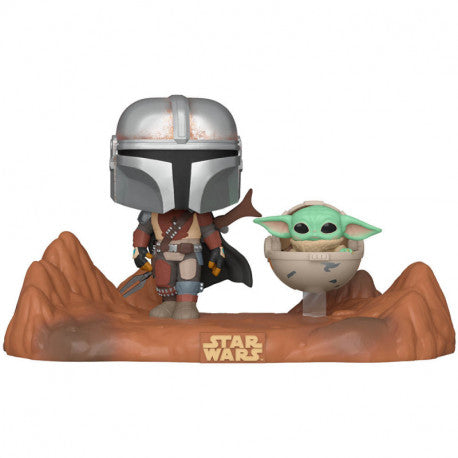 Funko Pop Star Wars The Mandalorian The Mandalorian & Baby Yoda Main Image
