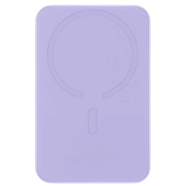 Power Bank Mini 5000mAh Baseus compatible con MagSafe Morado - Carga rápida 20W y Cable tipo C inlcuido Hover Image