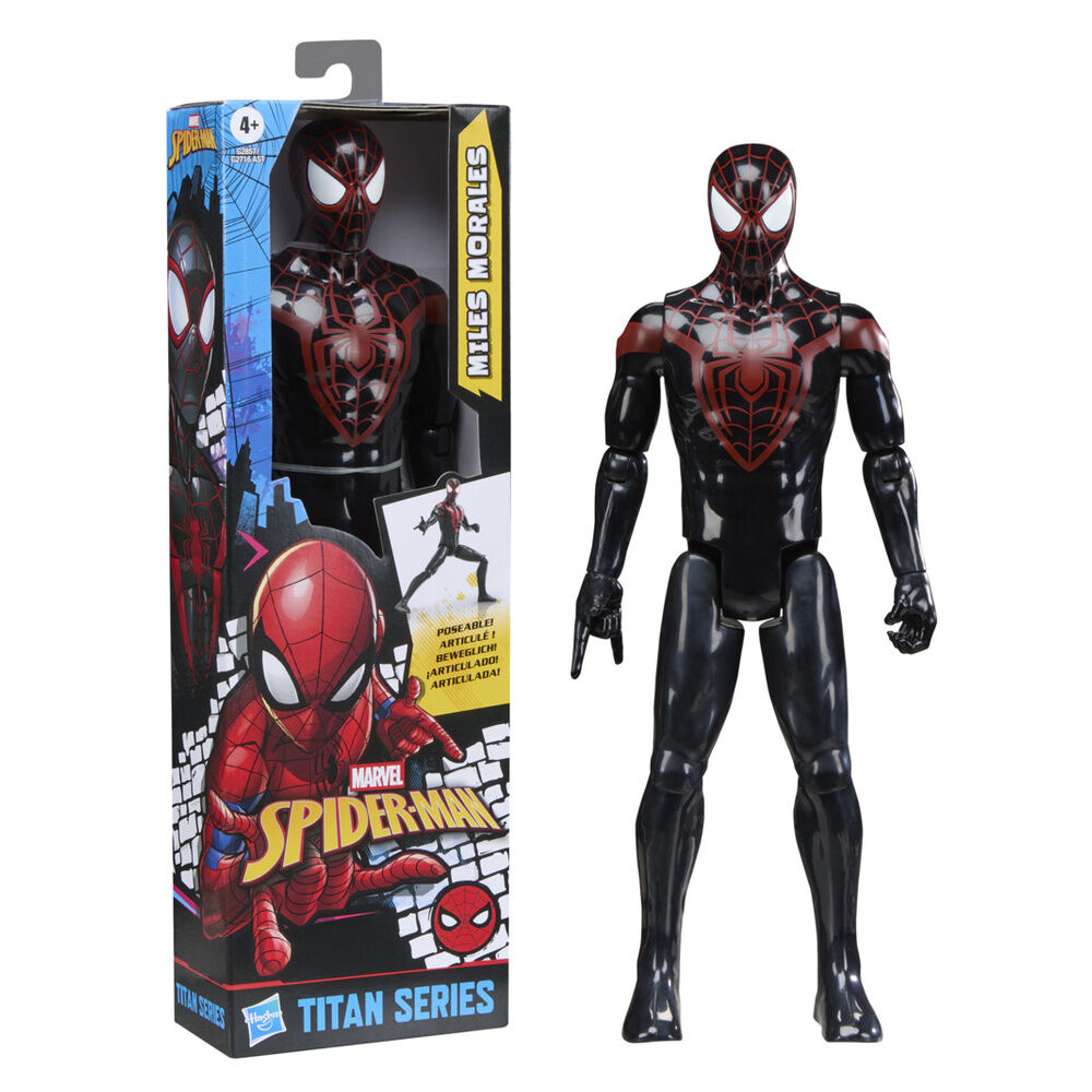 Figura Miles Morales Titan Series Spider-Man Marvel 30Cm
