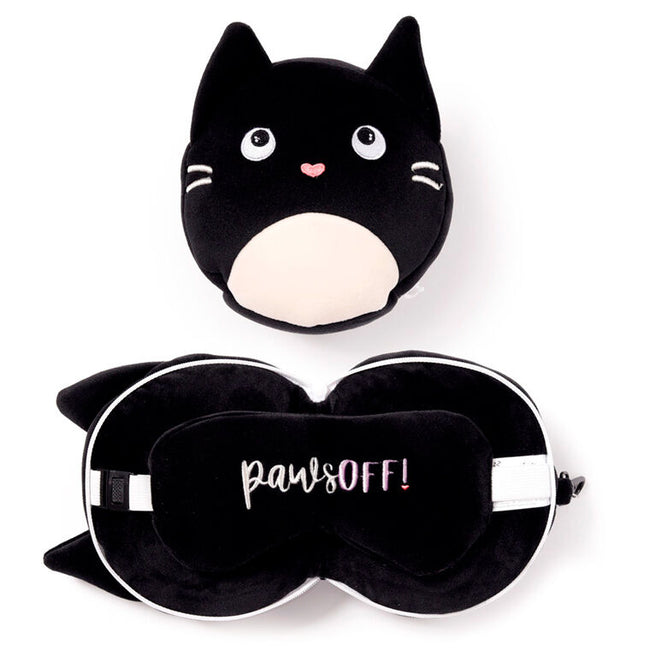 Almohada Viaje Antifaz Gato Feline Fine Relaxeazzz Hover Image