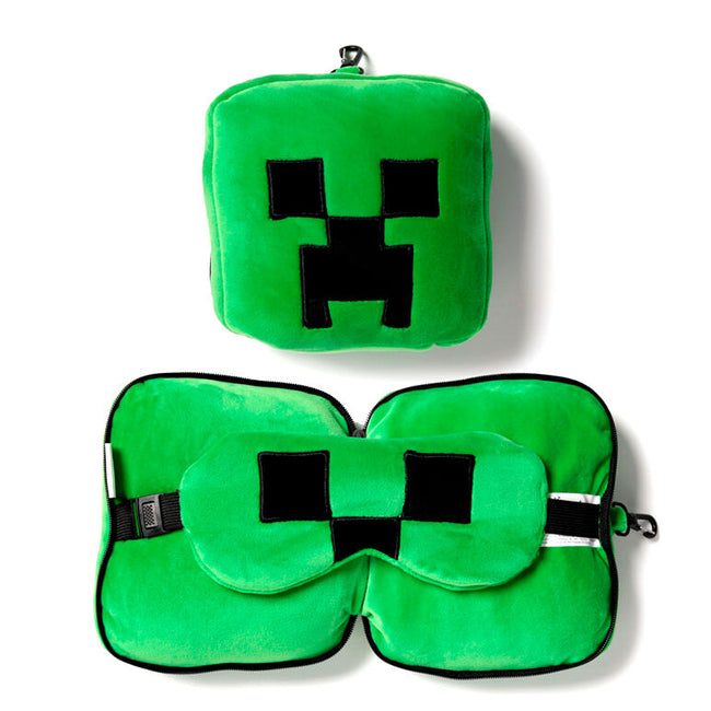 Almohada Viaje Antifaz Creeper Minecraft Relaxeazzz Hover Image