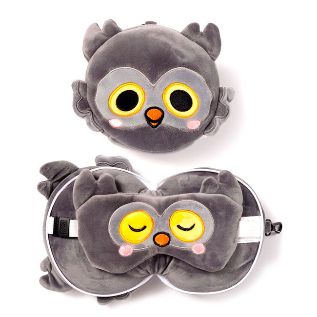 Almohada Viaje Antifaz Buho Winston Adoramals Relaxeazzz Hover Image