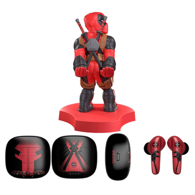 Mini Cable Guy + Auriculares Inalambricos Deadpool Marvel Hover Image