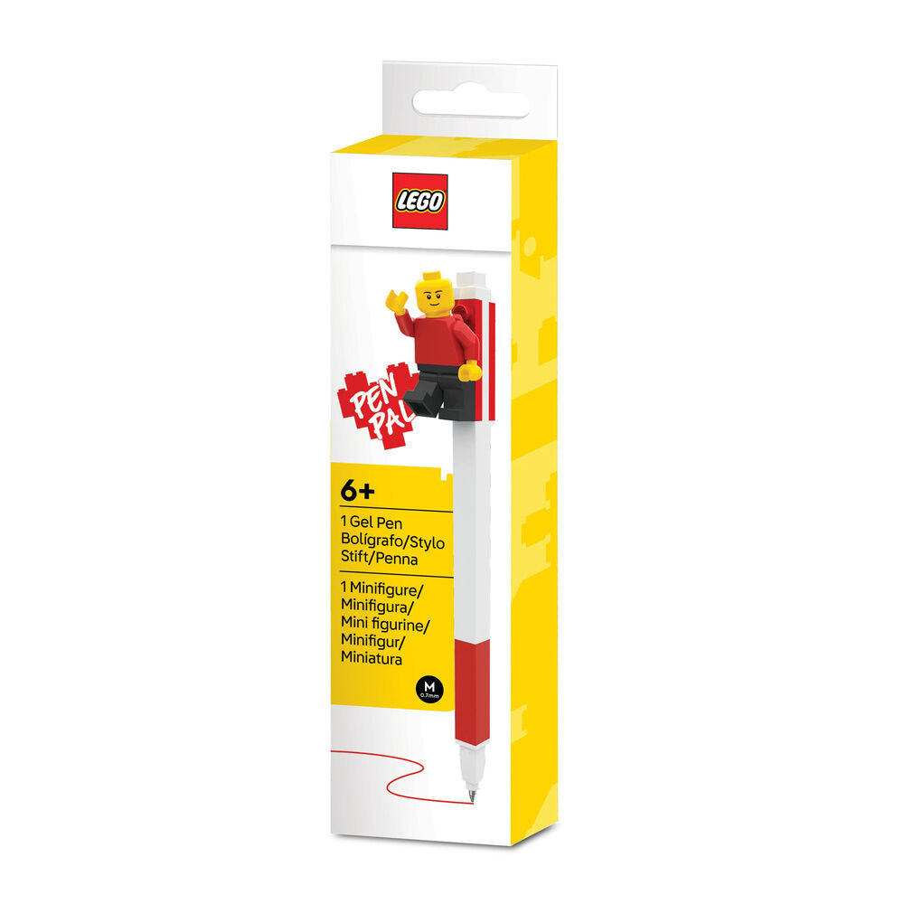 Boligrafo Rojo Gel Con Minifigura Lego