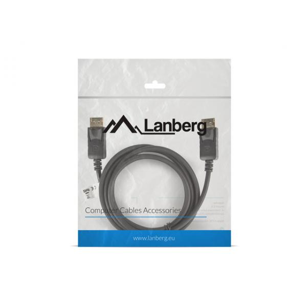 Cable Lanberg Displayport Macho Macho 4K Negro 1.8M