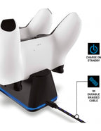 Pack Stealth Charging Dock Base De Carga Dual + Charge Cable 1 M Black 1 M Cable (negro) Playstation 5 PS5