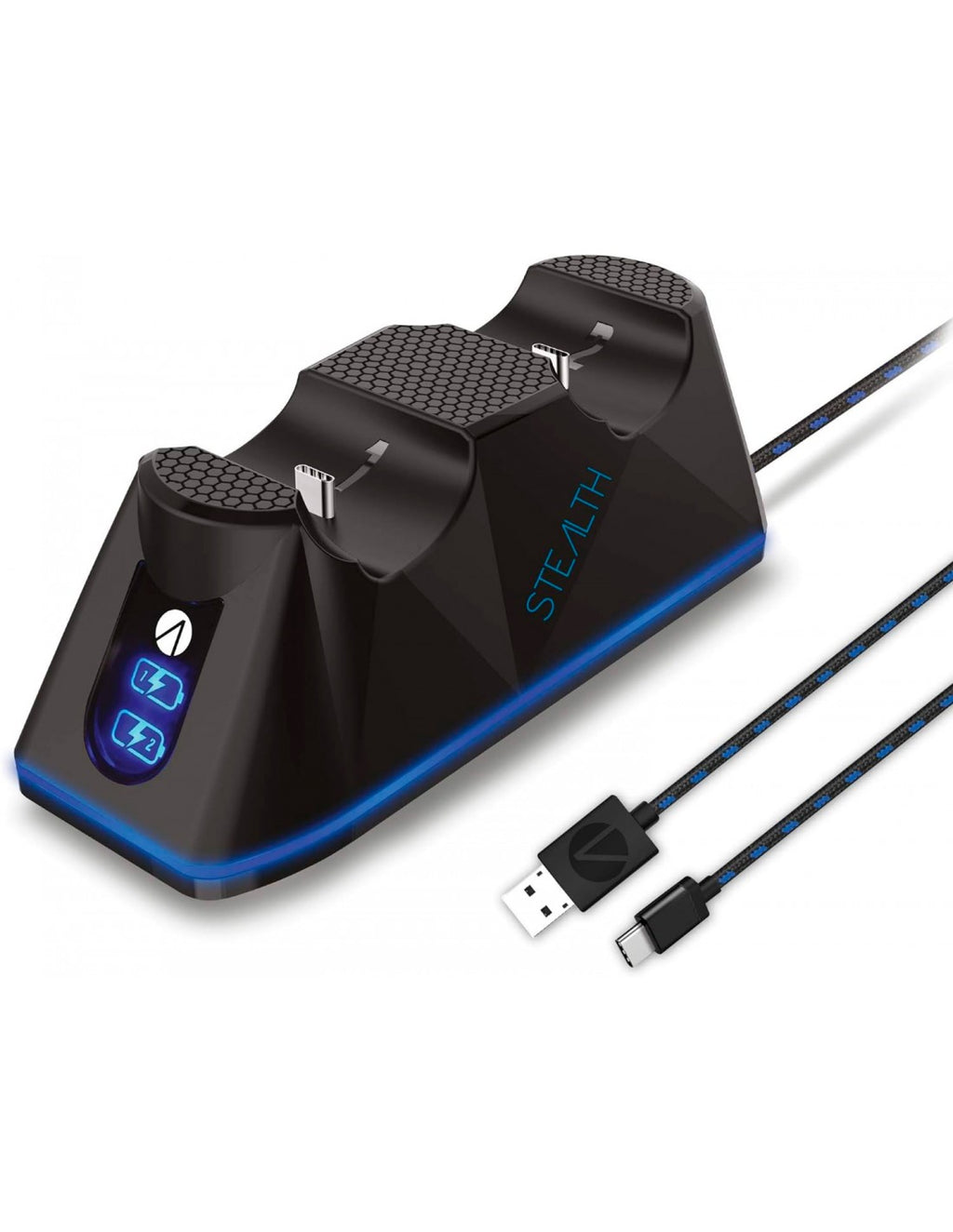 Pack Stealth Charging Dock Base De Carga Dual + Charge Cable 1 M Black 1 M Cable (negro) Playstation 5 PS5