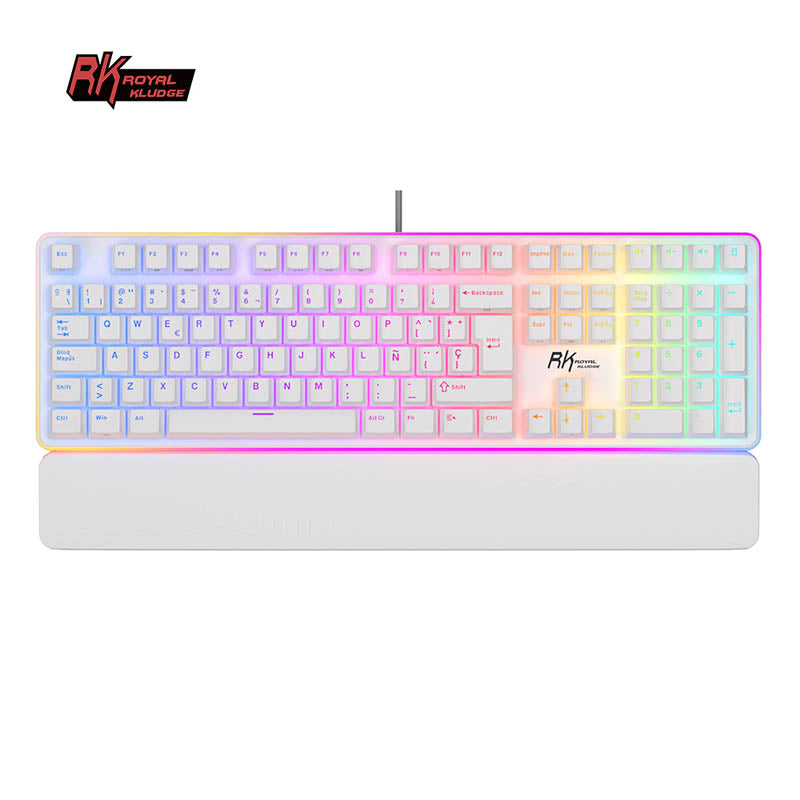 Teclado para Mac y Windows Royal Kludge RK918 ISO-ES RGB Switch Brown Blanco test