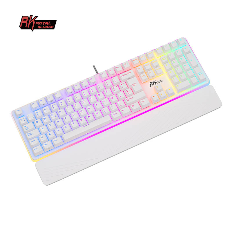 Teclado para Mac y Windows Royal Kludge RK918 ISO-ES RGB Switch Brown Blanco test