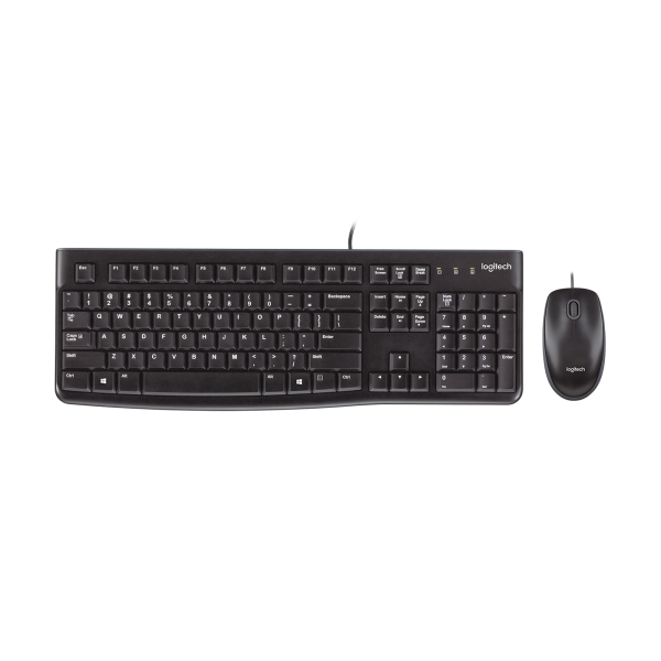 Teclado Y Mouse Logitech Mk120 Frances Con Cable Usb P/n:920-002539