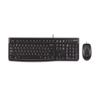Teclado Y Mouse Logitech Mk120 Frances Con Cable Usb P/n:920-002539