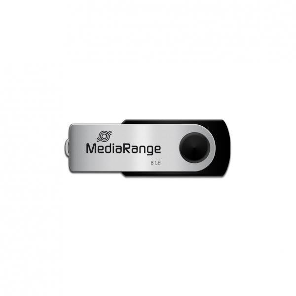 Pendrive 8gb Usb 2.0 Mediarange Silver-black