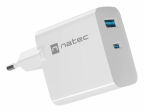 Cargador Natec Ribera Gan 65W Pd3.0 Qc3.0 1Xusb-A + 1Xusb-C